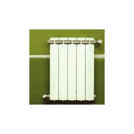 Chauffage central fonte aluminium 5 éléments blanc – Puissance 740W – Dimensions 782x400x80mm – Pour installations jusqu'à 110°C – Global (1/4)