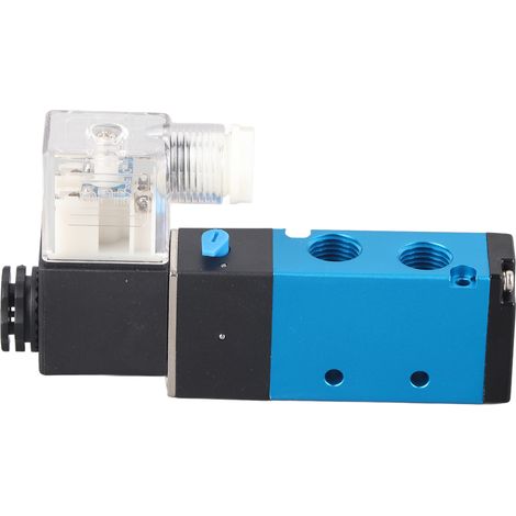 4V210‑08 Électrovanne 5 voies 2 positions PT1/4 po Air filtré DC3W AC 4,5VA (AC110V) (1/5)