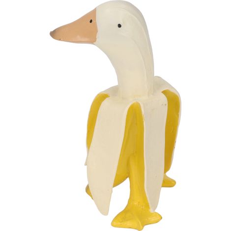 Bananenenten-Statue, niedliche und lustige Harzfigur, gelb, ideal zur Dekoration von Gärten, Terrassen, Hinterhöfen oder Büros. (1/5)