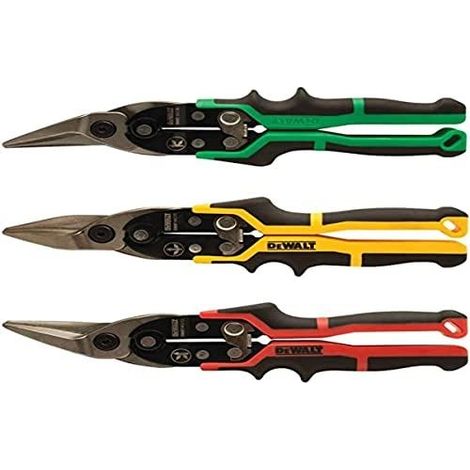 DeWALT Ergo DWHT14676-0 Set di 3 forbici per lamiera