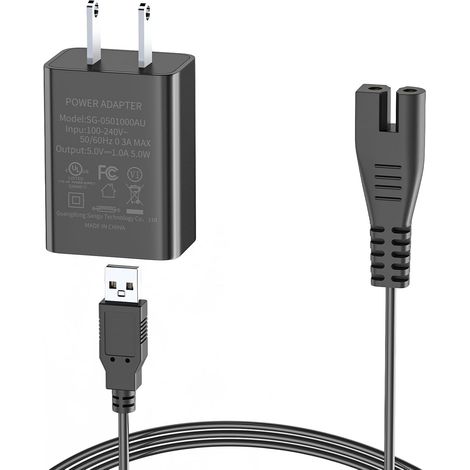 2pcs Chargeur 5 V pour aspirateur de piscine Kokido, compatible avec les modèles Kokido Xtrovac 100, 110, 200 et Telsa 5 – Adaptateur et cordon d'alimentation pour aspirateur de piscine sans fil recha (1/5)