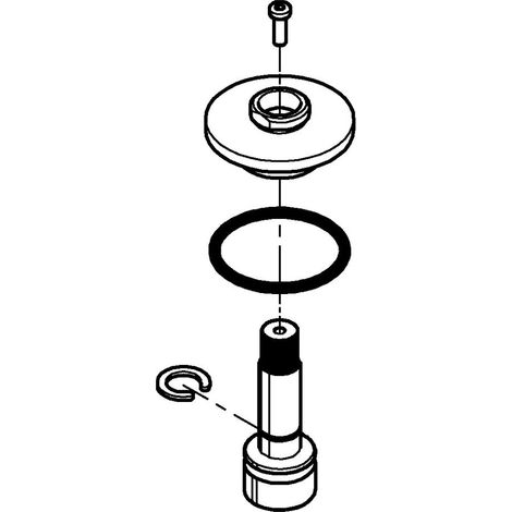 Grohe Rosette, Hard Graphite gebürstet, 101297AL00