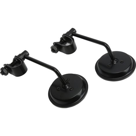 2 Pièces Rétroviseurs Moto Ronds 360° Réglables pour Guidon, Remplacement Miroir pour Ranger Stick King GN (1/5)