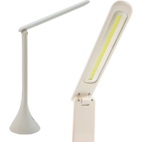 TrAdE Shop Traesio - Lampada Da Tavolo Led Touch Proteggi Vista Cob Portatile Pieghevole Ricarica Usb -