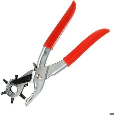 En cuir, perforatrice de ceinture professionnelle, pour ceintures, perforatrice ronde à 6 trous de couleur unie (1/3)
