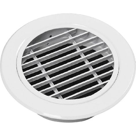 Grille de ventilation ronde monocouche en alliage d'aluminium de 200 mm, résistante au vent et à la pluie. (1/5)