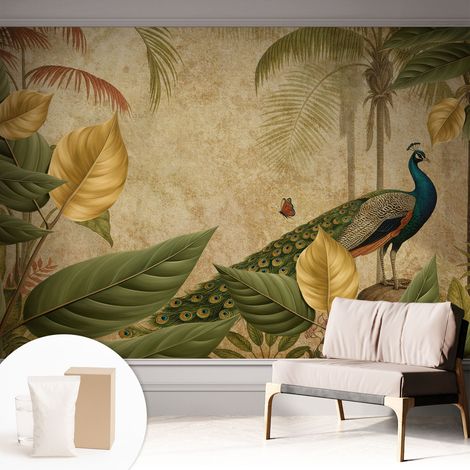 Tapete Tapete Vliestapete mit Kleber - Fototapete mit Motiv - Wandtapete modern - Wanddeko Exotischer Vogel 312x219 cm (1/5)