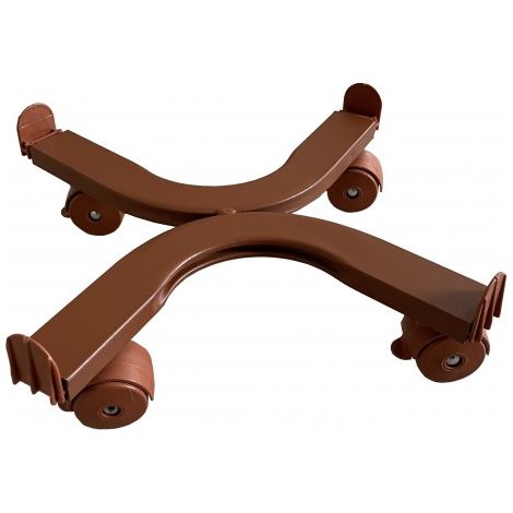 Carrello sottovaso quadrato Speedy con ruote cm. 33,5 COTTO (1/7)