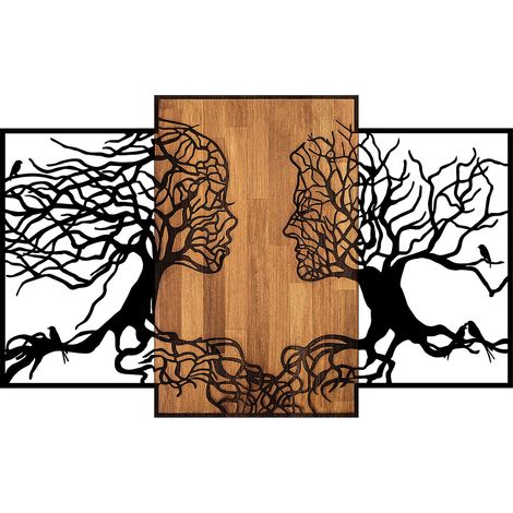Accesorio decorativo de pared de madera Accessory Negro Nuez (1/5)