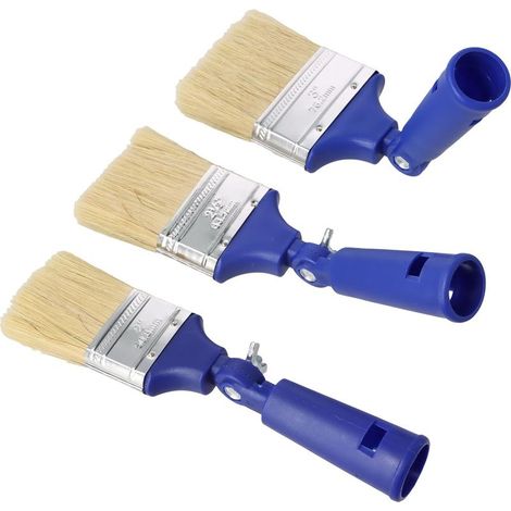 Lot de 3 Pinceaux Multi Angles Réglables, 50mm 60mm 70mm Pinceau Large Peinture, pour Murs, Plafonds, Meubles, Bois et Métal (1/5)