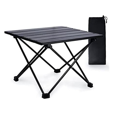 Tragbarer Campingtisch, Aluminium-Campingtisch mit Außenbeleuchtung, kleiner Klapptisch, ideal zum Campen, Picknicken, Kochen, Gärtnern, Reisen und Wandern. (1/5)