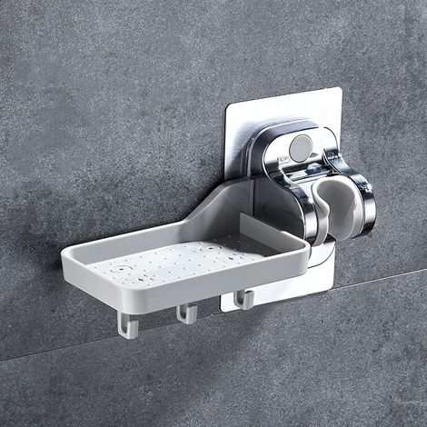 Support de douche à main Support de pommeau de douche Sans perçage Adhérence forte Support de douche à main Angle réglable (Multifonctionnel) (1/5)