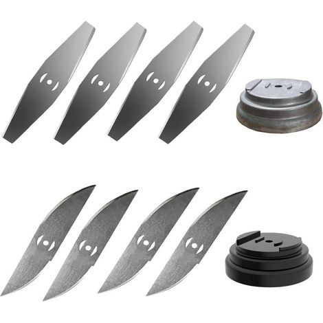 10-teiliges Set: Diamanttrennscheiben, Sicheltrennscheiben, Aluminiumhalterung und schwarze Kunststoffhalterung für Lithium-Freischneider (1/5)
