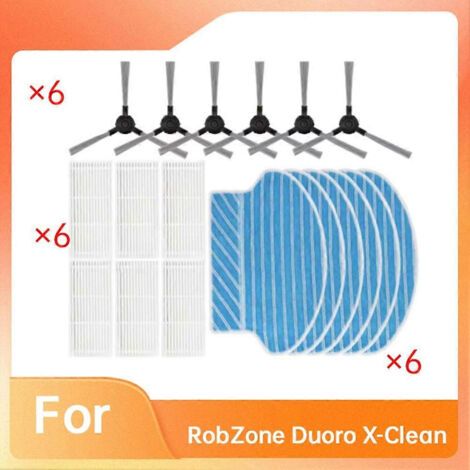 NALOOKAMIC 18 pièces pour accessoires de balayeuse RobZone Duoro X-Clean : brosse latérale et filtre (1/4)