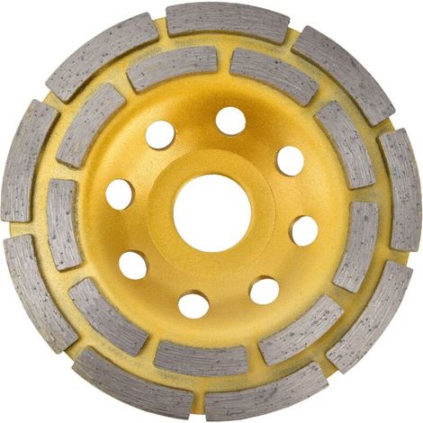Mola diamantata a doppia fila per la lucidatura di granito/marmo/cemento/roccia, diametro interno 22,23 mm / 0,88 mm (115 mm)
