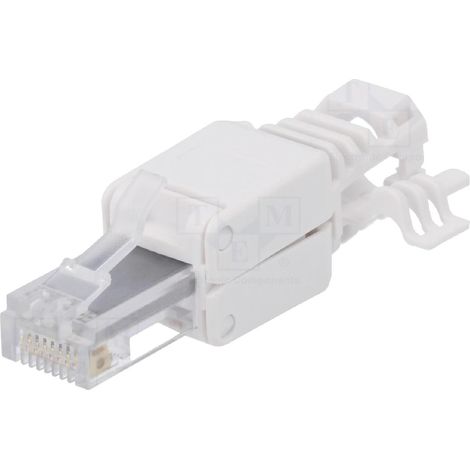 Connecteur RJ45 male Cat.6a - Blanc
