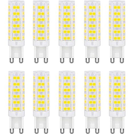 Ampoule LED G9, sans scintillement 7W équivalent aux ampoules halogènes 60W, 700LM, blanc lumière du jour (6000K), non gradable, paquet de 10 (1/5)