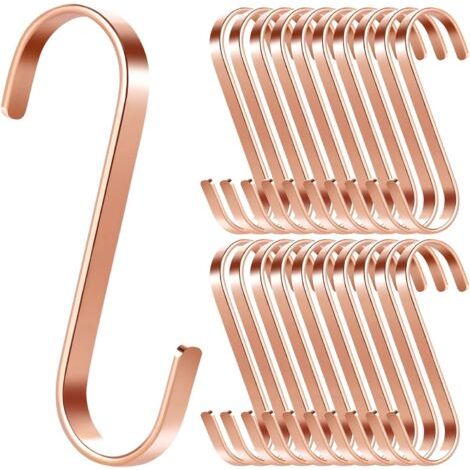 BUNTHAUS 20 flache S-förmige Haken zum Aufhängen, multifunktionale Metallhaken zum Aufhängen von Küchenutensilien, Kleidung, Pflanzen, Gartengeräten (1/4)