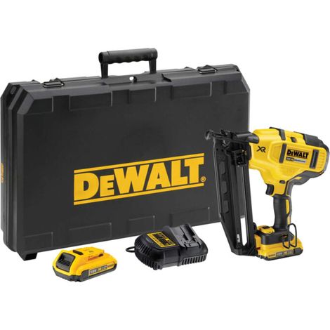 DeWALT - Chiodatrice a batteria 18 V 32-63 mm, 2 batterie 2,0 Ah Li-Ion, caricabatterie DCN660D2