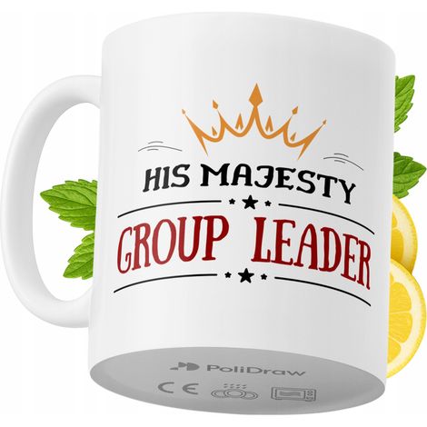 Lustige Kaffeetasse mit witzigem Textdesign für Gruppenleiter – ideal für Geburtstage, Namenstage, Feiertage und besondere Anlässe. Hochwertige Tasse für Zuhause, Büro und Arbeit. Farbe: Weiß, 330 ml.