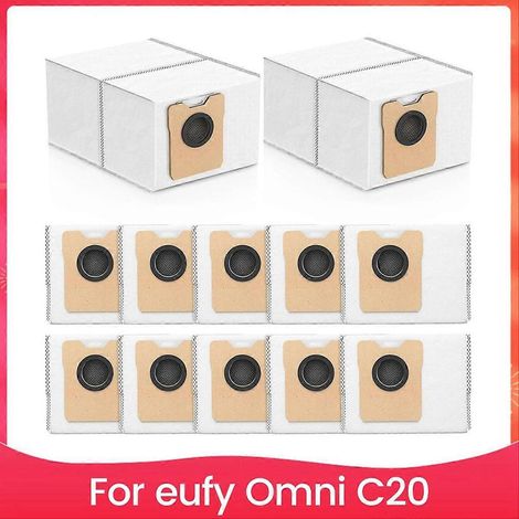 Packung mit 12 Staubbeuteln für den Eufy Omni C20 Saugroboter, Ersatzbeutel mit großem Fassungsvermögen (1/5)