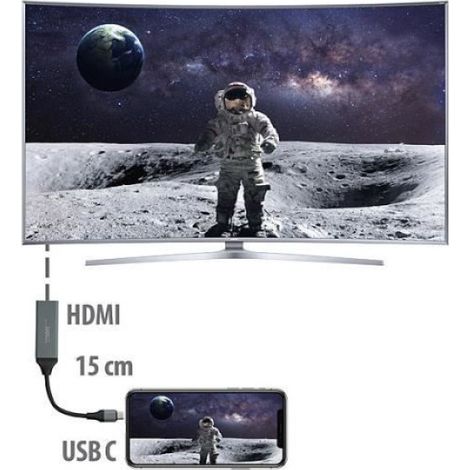 Adaptateur USB-C vers HDMI - Callstel - 4K à 60 Hz - Support DeX - Plug & Play - 15 cm (1/4)