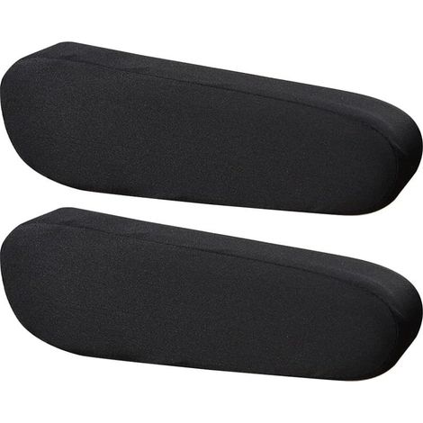 1 paire Housses d'accoudoir de siège avant, Accoudoir De Chaise Bureau élastiques Lavables housse chaise universelle avant en voiture avec fermeture élastique Couverture d'accoudoir (noir) (1/5)