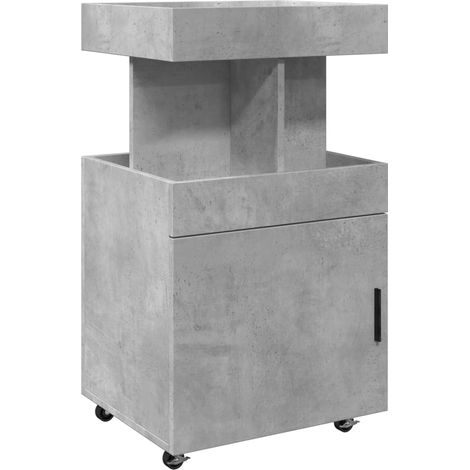 Bar Cart Concrete Grey 50x41x89 cm Engineered Wood vidaXL