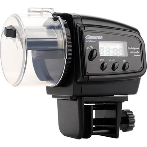 Distributeur automatique de nourriture pour poissons d'aquarium avec minuterie intelligente et affichage numérique, incluant un dispositif d'alimentation domestique avec contrôle intelligent de la qua (1/5)