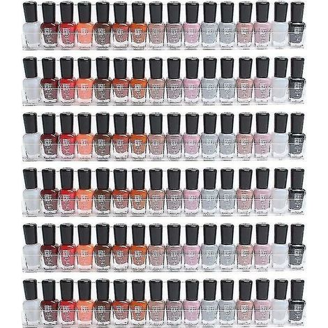 Paquet de 6 étagères en acrylique transparent pour vernis à ongles, support mural pour organisateur (paquet de 6) (1/4)
