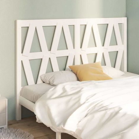 vidaXL Cabecero de cama madera maciza de pino blanco 126x4x100 cm (1/5)