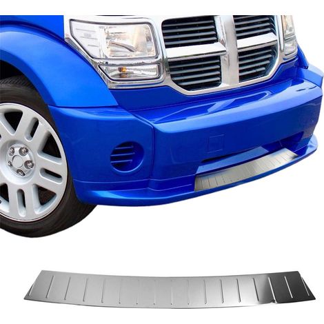 Protection Seuil de Pare-Chocs Avant Compatible avec Dodge Nitro 2007-2012, Style élégant, en Acier INOX Chromé (1/5)
