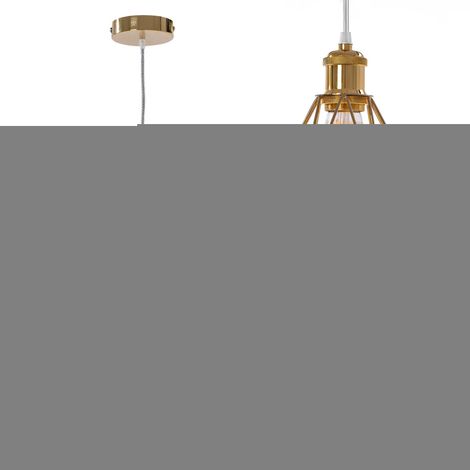 LÁMPARA de SUSPENSIÓN 392197 DIAMOND ORO 1-PUNTOS de LUZ E27 20X20X25CM (1/5)