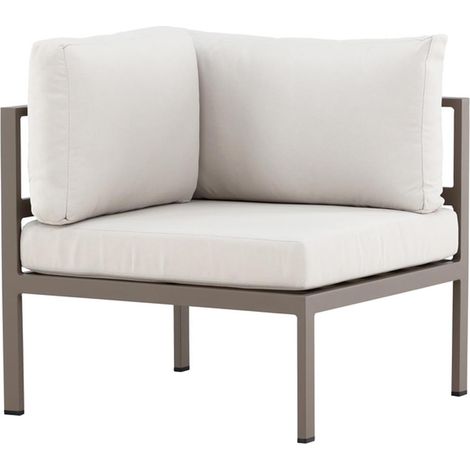 Module Canapé d'Angle de Jardin "Copacabana" 74cm Marron (1/4)