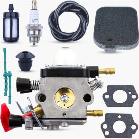 Kit de carburateur pour souffleur de feuilles STIHL BG50 BG45 BG46 BG55 BG65 BG85 SH55 SH85 Remplace OEM 4229 120 0650 avec Filtre à air/Bougie d'allumage/Filtre/Tuyau d'huile/Kit de tuyaux (1/5)
