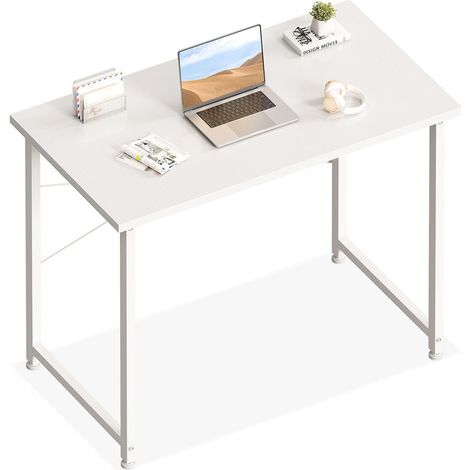 Kleiner Schreibtisch kompakt vielseitig 80 x 40 cm Weiß Coleshome (1/5)