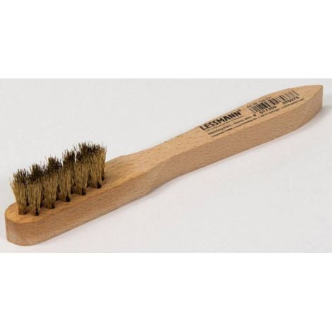 Lessmann  cepillo  para  bujías  L.150mm  0,15mm  alambre  de  latón  ondulado  3  hileras  Bolsa  -  125211