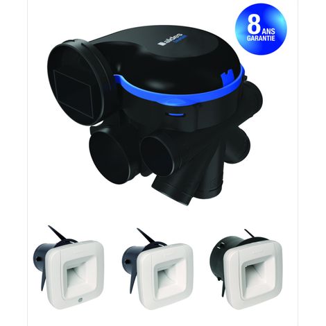Aldes – Kit VMC simple flux hygroréglable 11033421 – Haute pression – Débit max 351 m³/h – Moteur EC silencieux – Compatible réseaux multi-conduits (1/4)