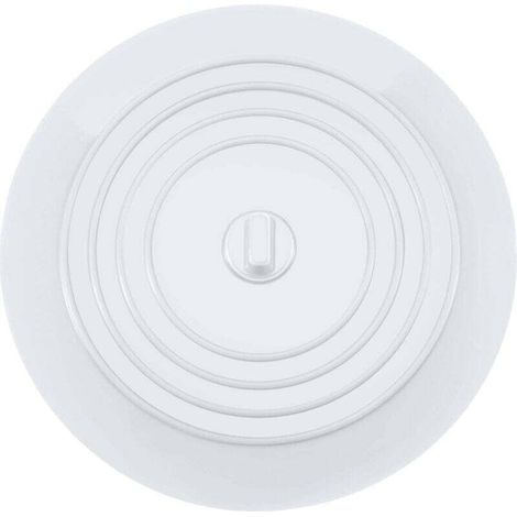Tappi in silicone per vasca da bagno, lavandino, lavello da cucina, diametro 15 cm per cucine, bagni e lavanderie, tappo di scarico universale (1 pz, bianco)...DE