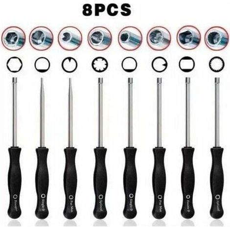 Clé de réglage carburateur pour débroussailleuse et tronçonneuse – Lot de 4 pièces en acier trempé, compatible tous modèles (1/5)