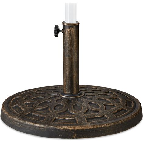 Soporte para sombrilla con aspecto de hierro fundido