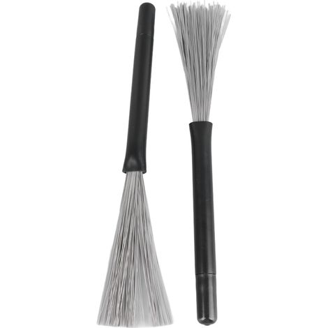 2 balais de batterie en fil d'acier, baguettes télescopiques, baguettes de batterie portables, accessoires pour instruments de percussion (1/5)