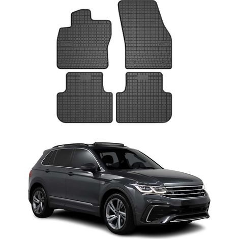 OMAC Tapis de Sol Compatible avec VW Tiguan 2016-2024 Caoutchouc Noir (1/5)