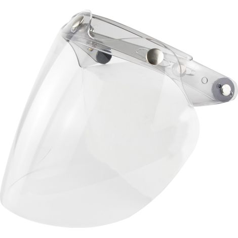 Jethelm-Visier für Motorradhelme, Bubble-Linse, Windabweiser mit 3 Druckknöpfen (1/5)