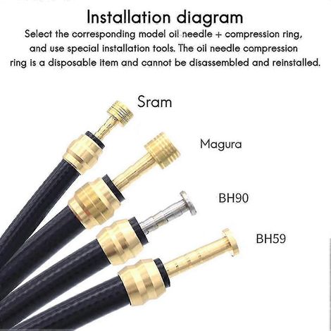 Convient aux kits de 20 pièces d'inserts de connecteurs en laiton en forme d'olive pour freins de vélo, compatible avec les flexibles de freins à disque hydrauliques SRAM BH59 BH90. (1/2)
