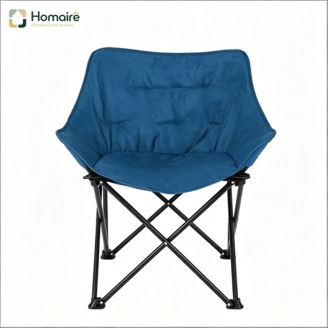 Gartenstuhl aus Metall und schwarzem Oxford-Stoff 63 x 44,5 x 73,5 cm HOMAIRE (1/5)