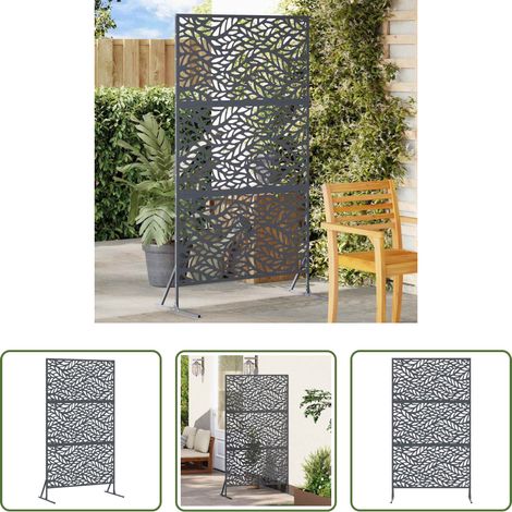 Terrassen-Sichtschutz - Sichtschutz Anthrazit 100 x 50 x 180 cm Stahl (1/5)