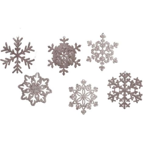 Decoro fiocchi di neve assortiti colori rosa (1/2)
