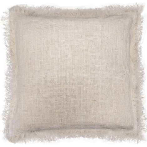 1x Coussin en Lin 45x45cm avec frange- Vendu par 1 (1/4)