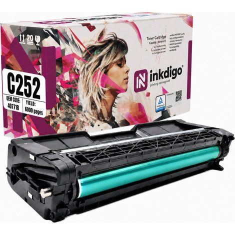 Toner Inkdigo 407718 compatibile con Ricoh SPC252dn SPC252sf SPC262DNw, certificato TÜV. (1/5)